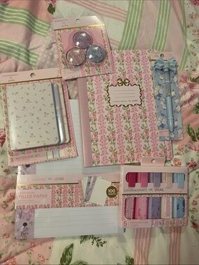 LoveShackFancy Pink and Blue Floral Stationery Collection